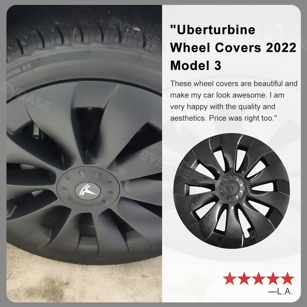 Tesla Model 3 19 Inch Hub Cap Replacement Model 3 Überturbine Wheel Caps Protector Cover Kit 4pcs