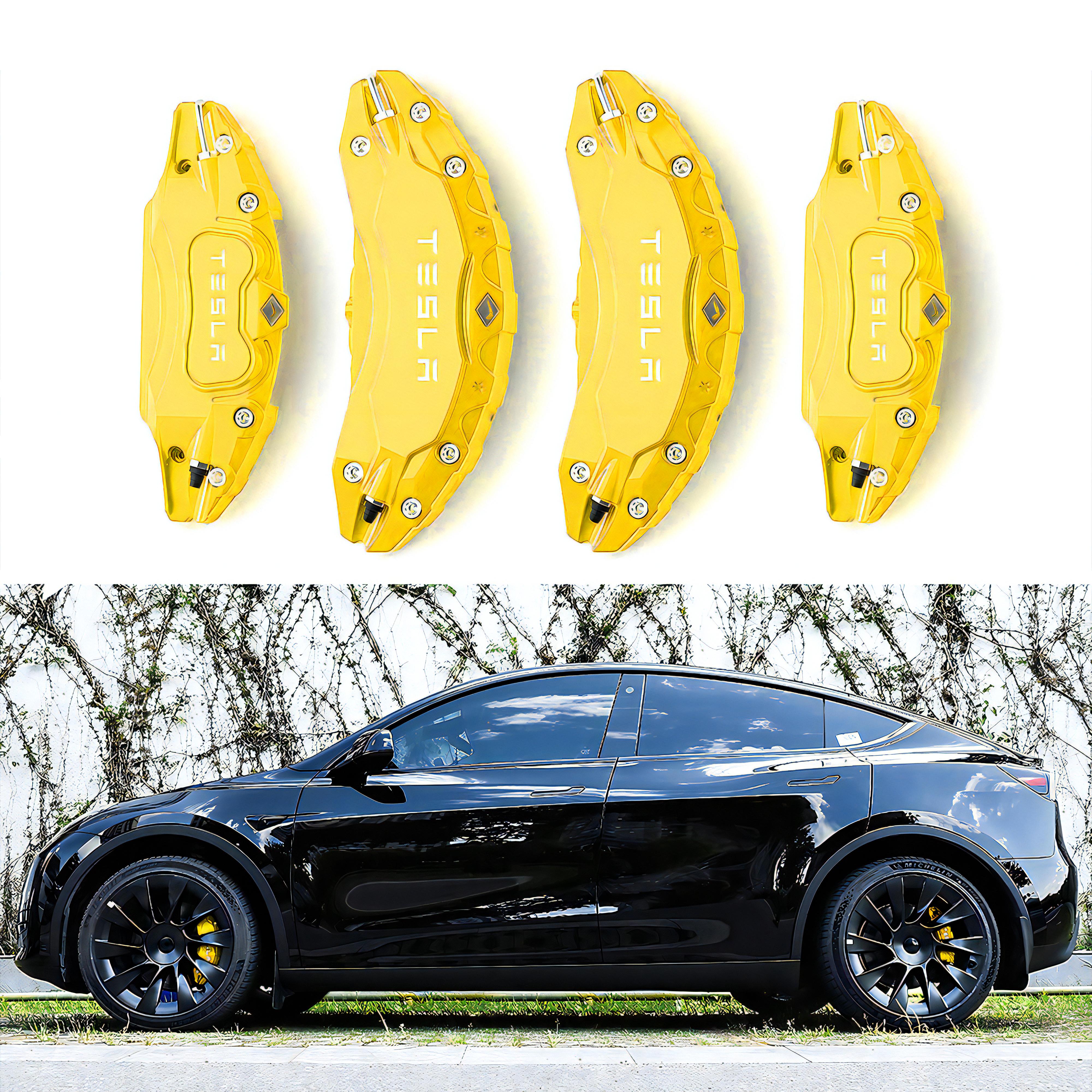 EVBASE Brake Caliper Cover Caliper Protector Fit for Tesla Model 3 / Y 18/19/20 inch