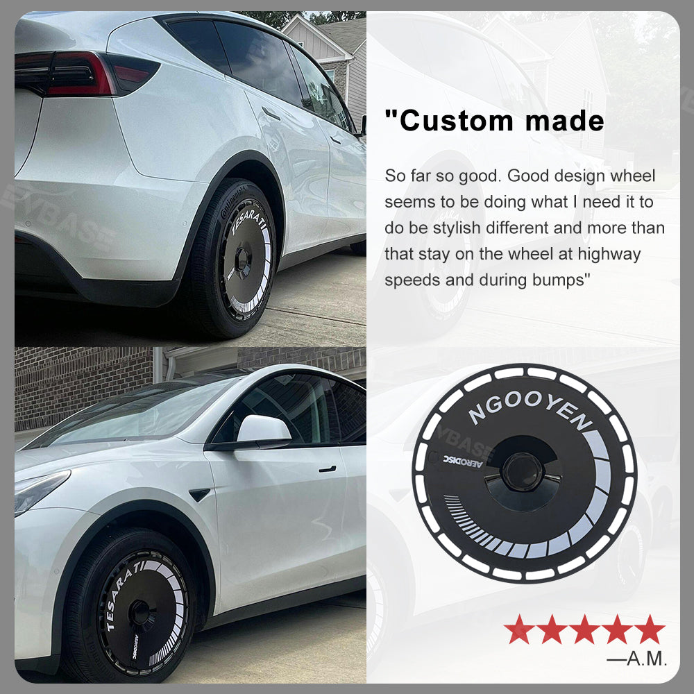 DIY Tesla Model 3/Y Custom Graphic Aerodisc Wheel Covers 4PCS 18/19/20Inch Full Coverage