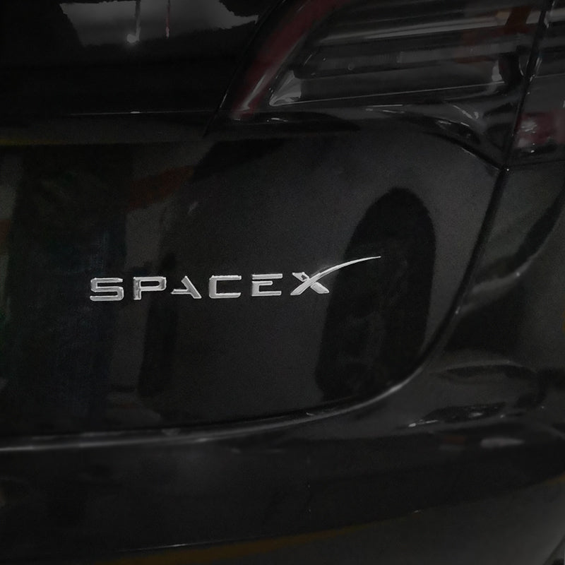 SPACEX Decals 3D Metal Tesla Emblem Sticker Tesla LOGO Cover for Model 3 Y X S Accessories