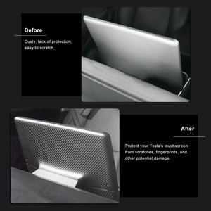 Tesla Model Y 3 Carbon Fiber Interior Accessories Center Console Screen Cover