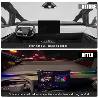 Cybertruck Dashboard Streamer Ambient Light Center Console Light Up Strip Upgrade