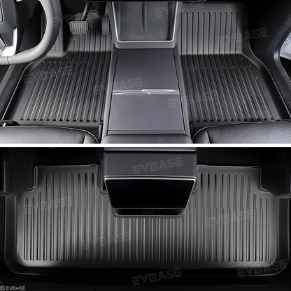 Tesla Model Y Juniper Floor Mat TPE Anti-Slip Trunk Mat Cargo Liner Back Seat Cover All Weather Protection