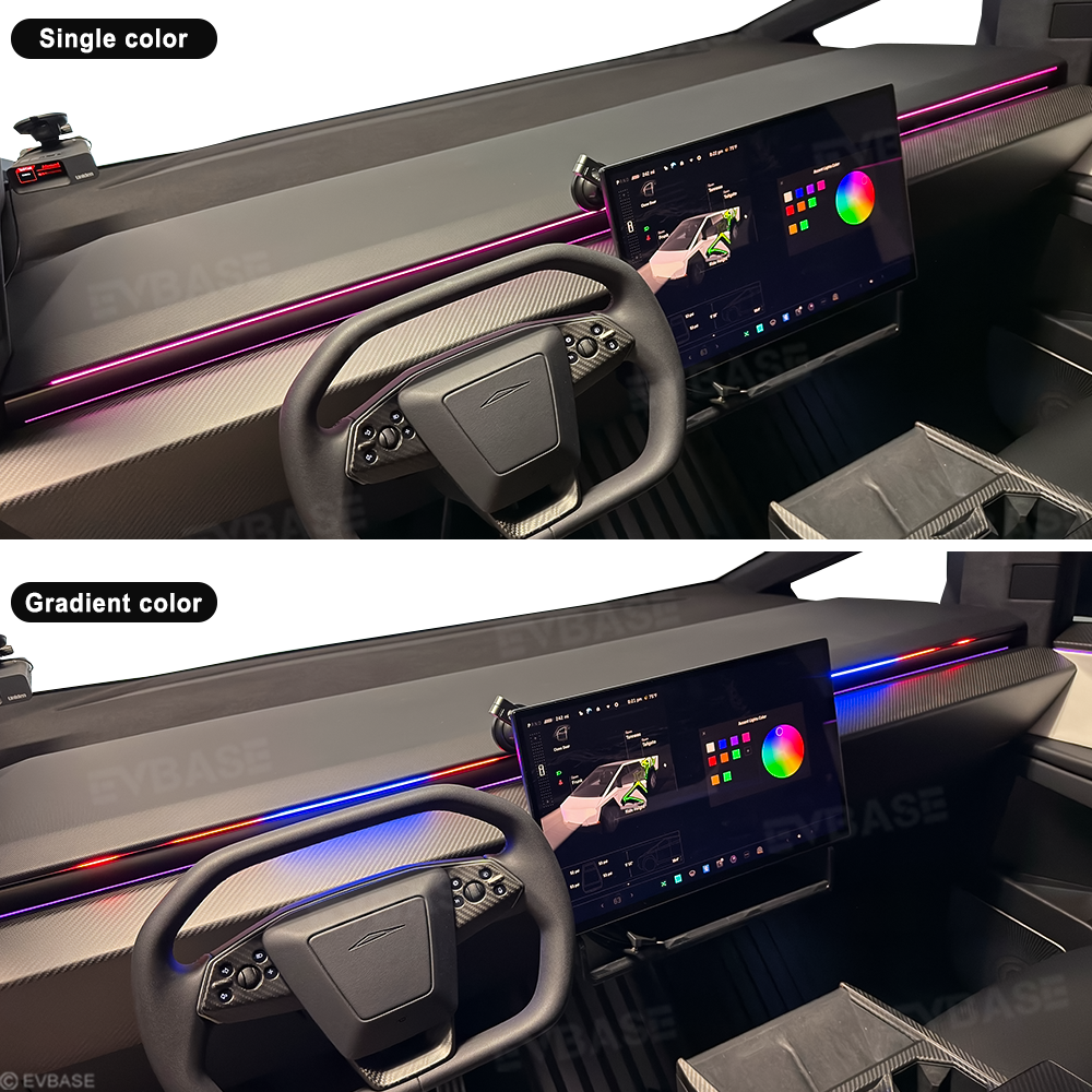 Cybertruck Dashboard Streamer Ambient Light Center Console Light Up Strip Upgrade