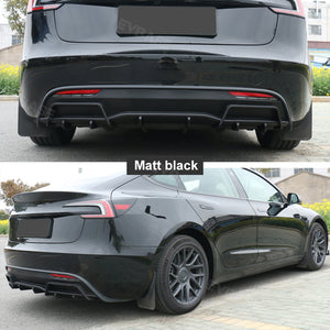 Tesla Model 3 Highland Rear Bumper Lip Wing Spoiler Diffuser ABS Sport Body Kit