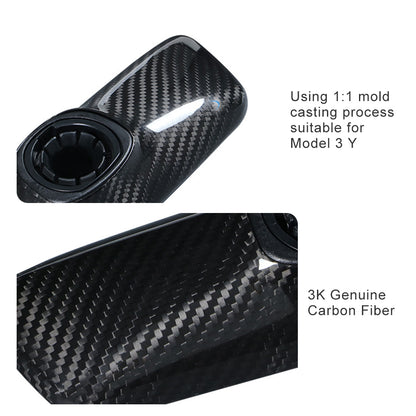 Tesla Interior Rearview Mirror Cover Model 3 Y Real Carbon Fiber Rearview Mirror Backside Overlay