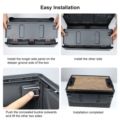 EVBASE Trunk Storage Box Camping Folding Vault Cargo Bins for Tesla Cybertruck