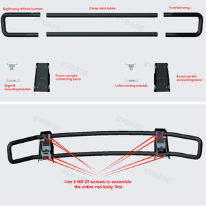 Tesla Cybertruck Front Bull Bar Bumper Grille Guard Push Bar EVBASE