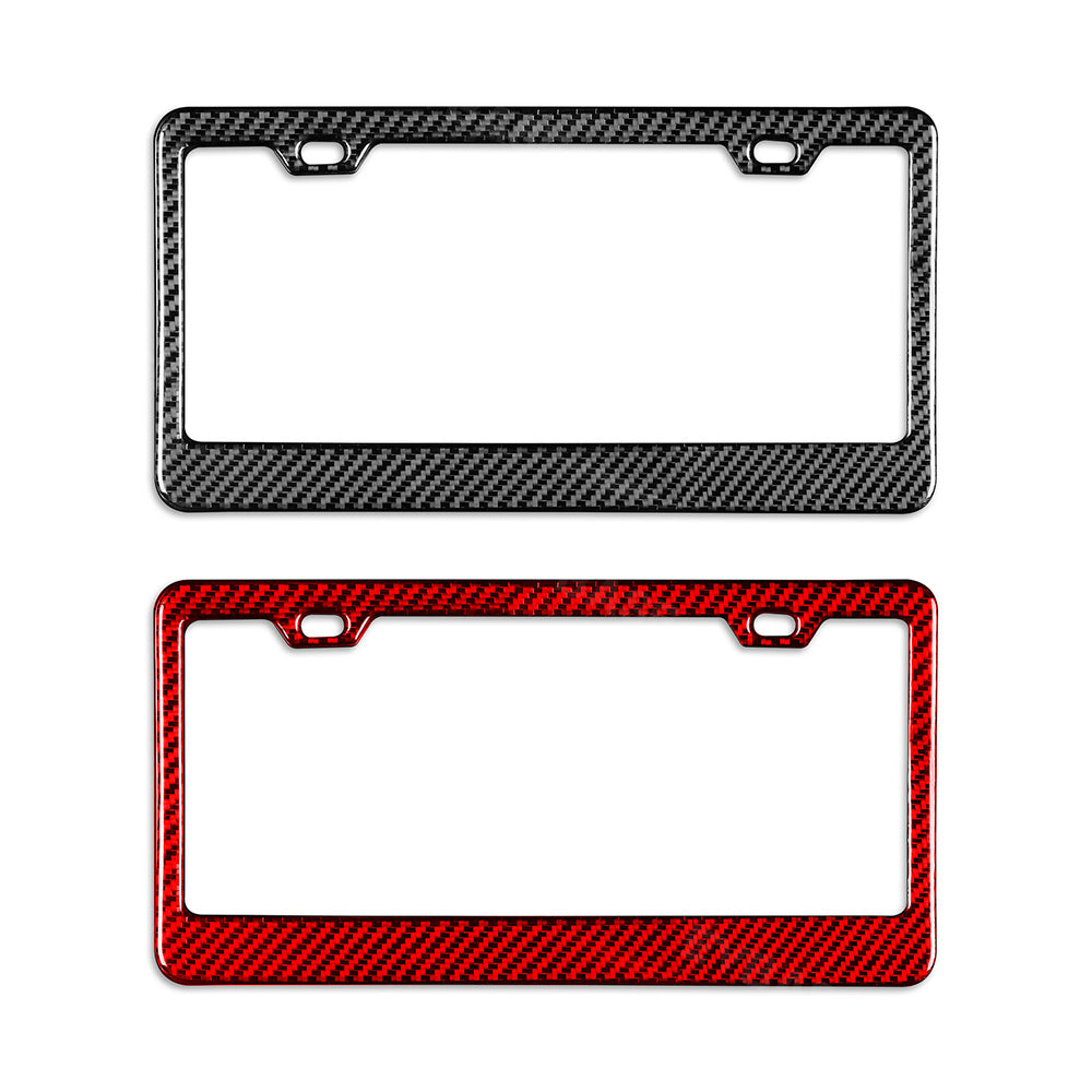 EVBASE Real Carbon Fiber License Plate Frame Holder For Tesla Model S3XY (2pcs/set)