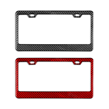 EVBASE Real Carbon Fiber License Plate Frame Holder For Tesla Model S3XY (2pcs/set)