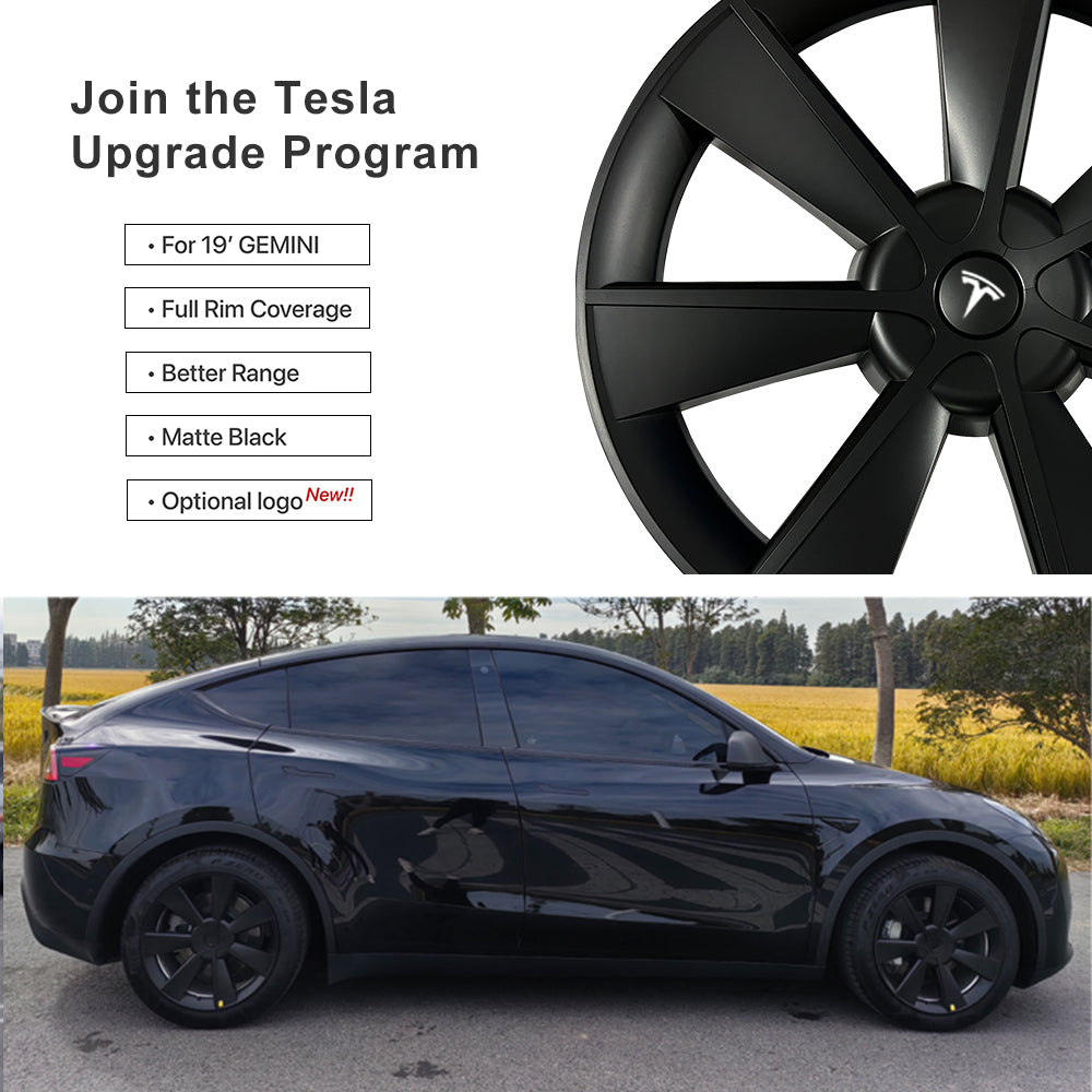 EVBASE Tesla Model Y Gemini Wheel Covers 19inch Aftermarket Wheel covers for Model Y