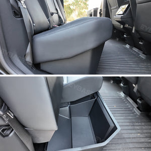 Tesla Cybertruck Underseat Storage Box ABS Organizer Bin With TPE Non-Slip Liner Pad