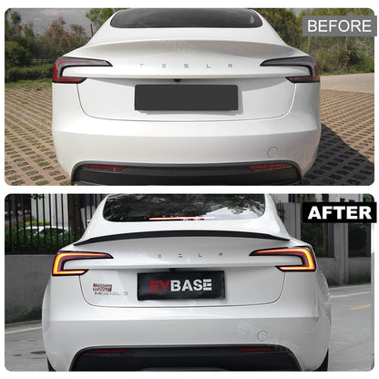 Tesla Model 3 Highland Spoiler Wing Real Carbon Fiber OEM Performance Style Rear Trunk Lid Splitter EVBASE