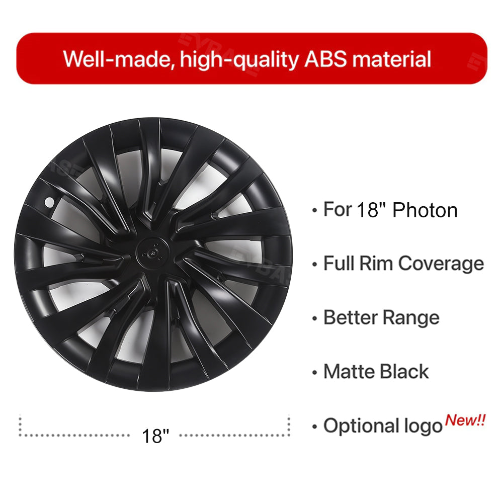 Tesla Model 3 Highland Wheel Covers 18 Inch Hub Caps Sport Wheel Caps 4PCS Nova Style For Photon Wheels