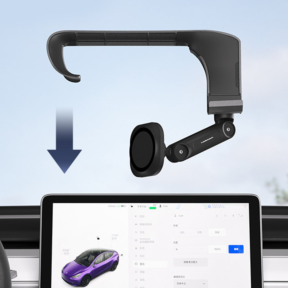 Tesla Model 3 Y 2-in-1 Gravity Lock Phone Mount Under Screen Tesla Accessories