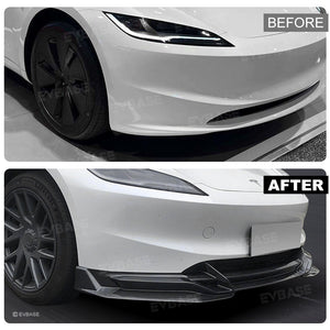 Upgrade Tesla Model 3 Highland Front Bumper Lip ABS Body Kits Front Splitter Apron Spoiler