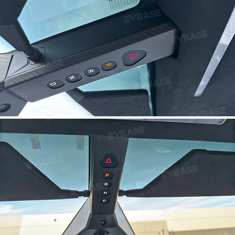 Tesla Cybertruck Real Carbon Fiber Interior Upgrade Kit Center Console Overlay Protection Trim