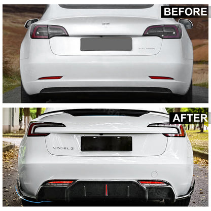 Tesla Model 3 Highland Body Kit ABS Bumper Lip Diffuser Splitter Corners Front Bumper Rear Spoiler Wing