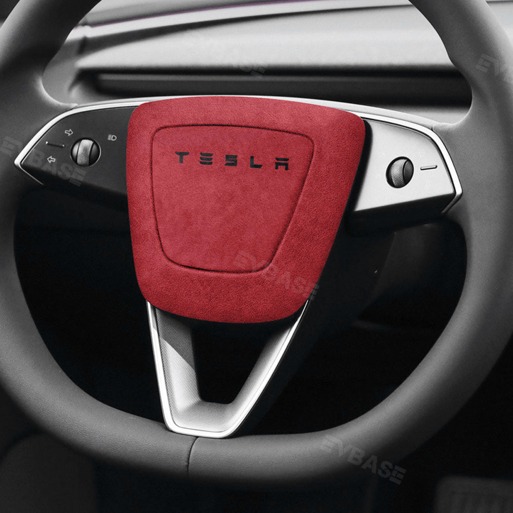 Model 3 Highland Real Alcantara Steering Wheel Cover Wrap Tesla Interior Accessories