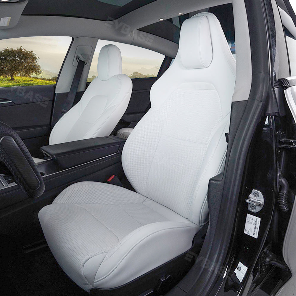 Tesla Model 3 Y Sport Seats Replacement Nappa Leather Inspired By Model 3 Highland Performance Seat