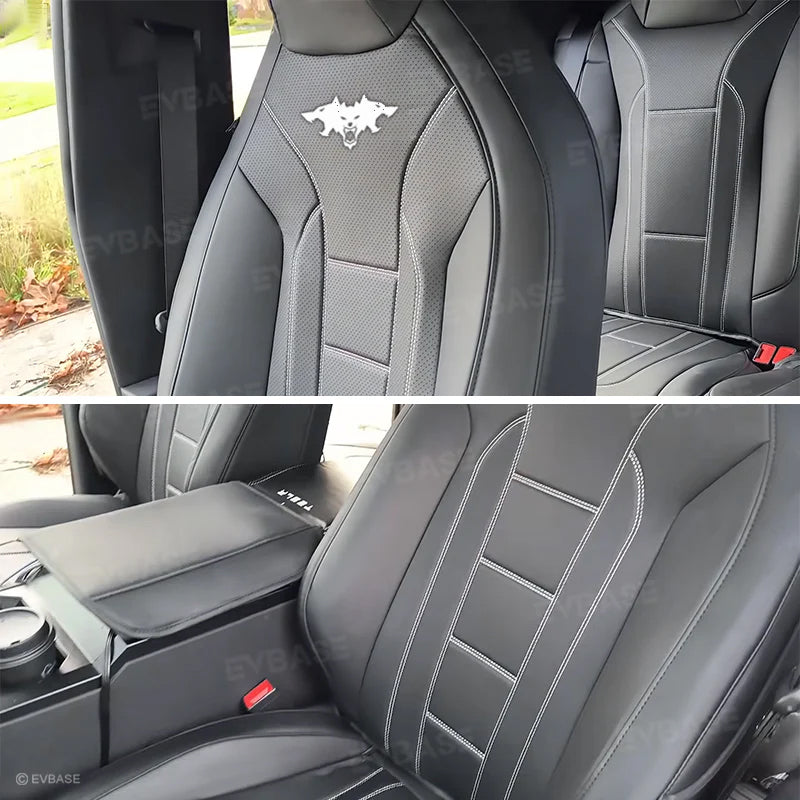 Tesla Cybertruck Seat Covers With Cyberbeast Style Full Coverage Custom Seat Protector NAPPA Leather