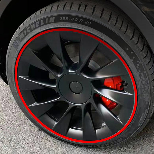 Wheel Rim Protector for Tesla 3 Y x S 16-20 Diameter Car Wheel Rim Protector Ring/Tire Rim Guard 4 Pcs