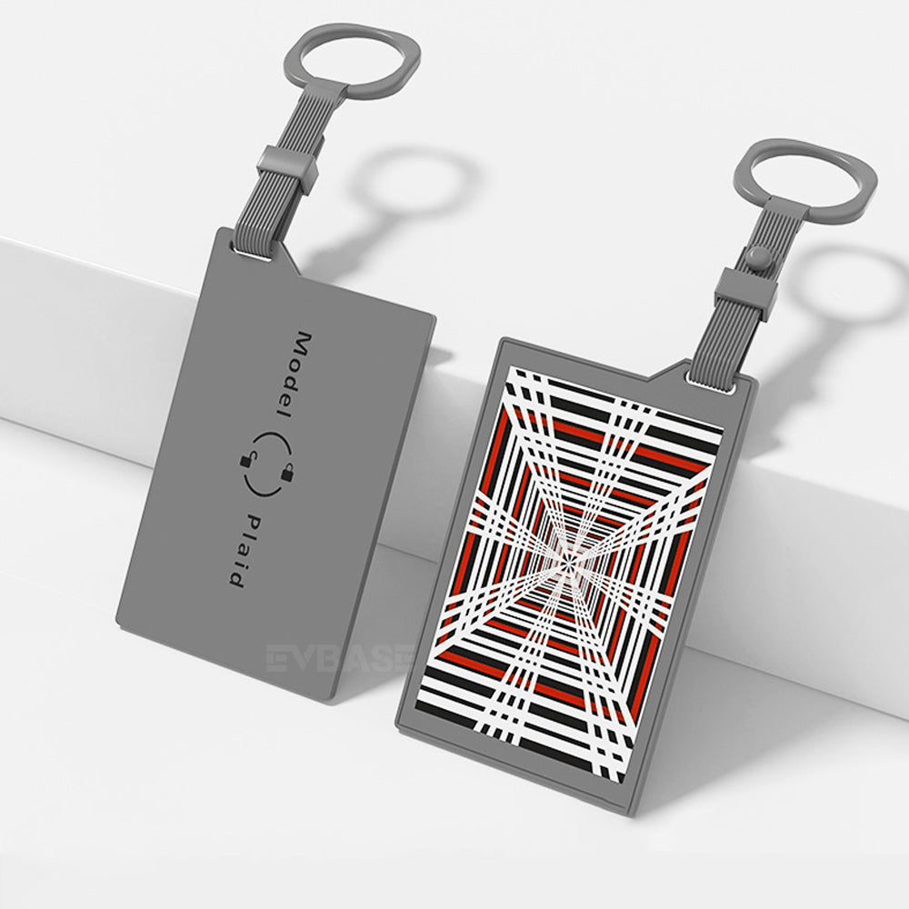 Cybertruck Style Key Card holder for Model 3/Y/X/S Inspired by Cybertruck Plaid Style