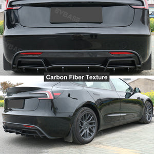 Tesla Model 3 Highland Rear Bumper Lip Wing Spoiler Diffuser ABS Sport Body Kit