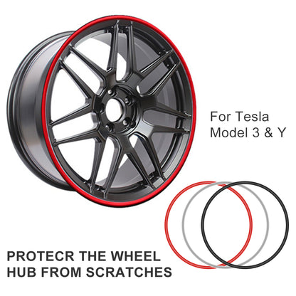 Wheel Rim Protector For Tesla 3 Y X S 16-20" Diameter Car Wheel Rim Protector Ring/Tire Rim Guard 4 Pcs