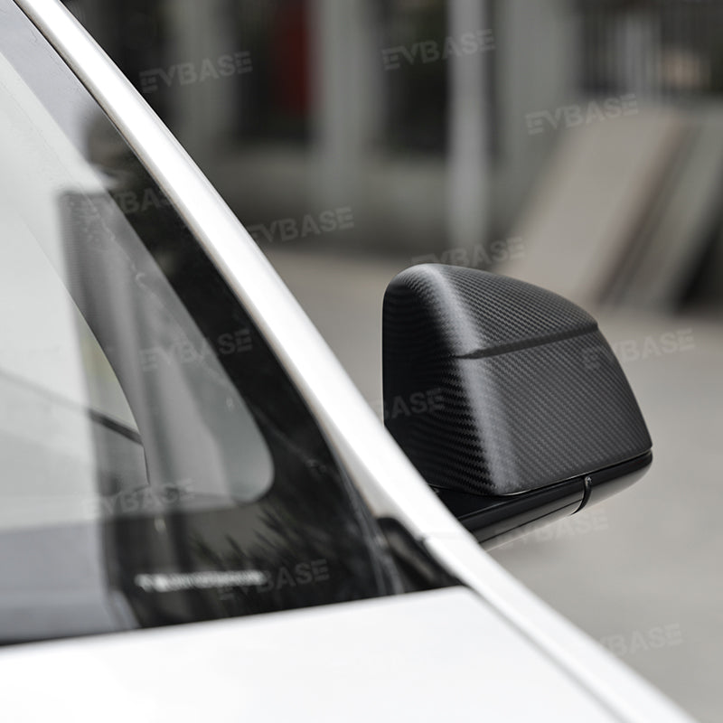 Tesla Model Y Side Mirror Covers Real Carbon Fiber Trim Overlays Protective Cover Rearview Caps Inspired By Model Y Juniper