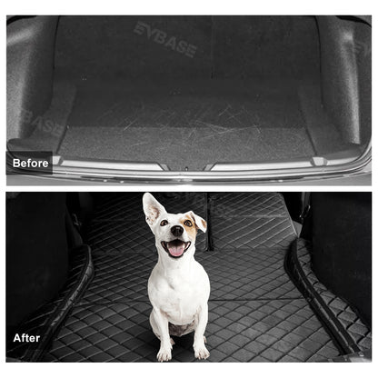 EVBASE Tesla Model 3/Y/3 Highland Trunk Mat Rear Cargo Liner Oxford Cloth Waterproof Pet Mat Floor Protector