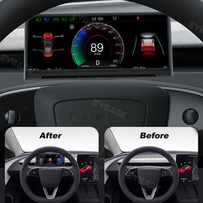 EVBASE Model 3 Highland 8.9 Inch Head Up Display Touch Screen Smart Instrument Cluster Carplay Android Auto