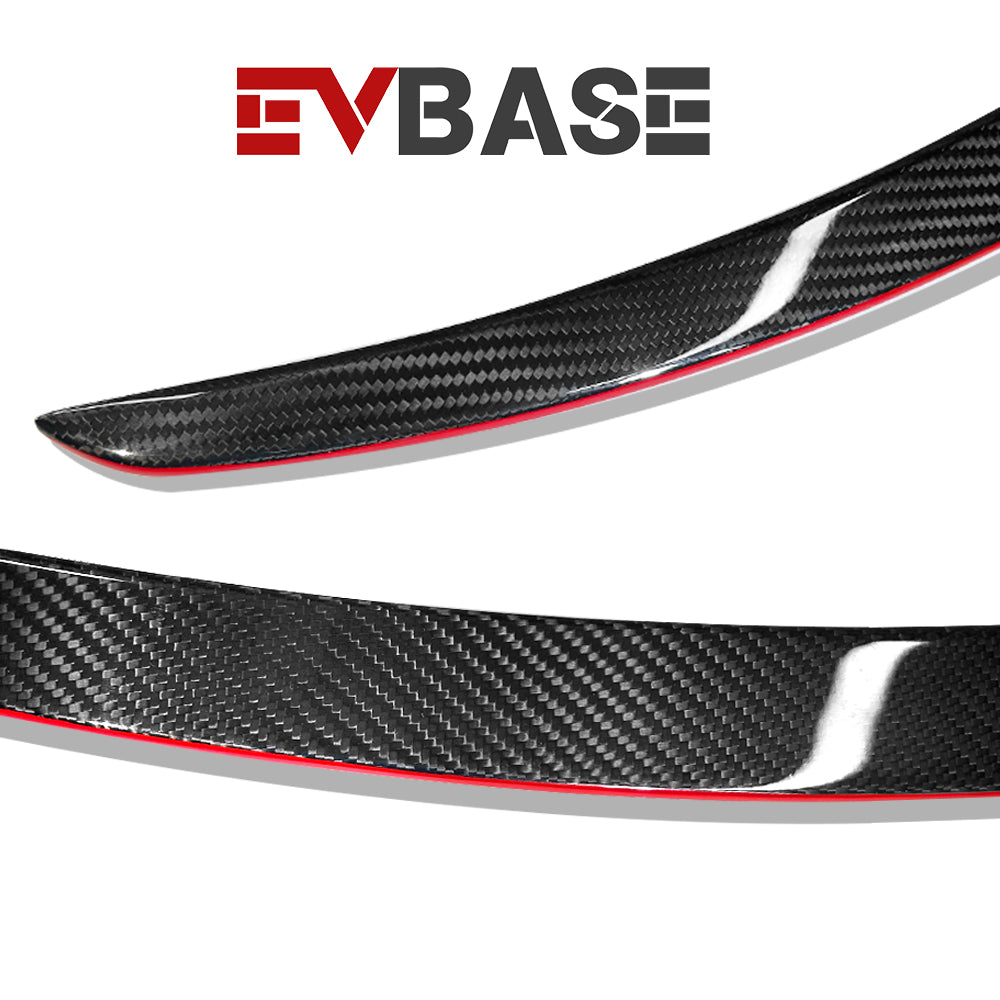 EVBASE Tesla Red Real Carbon Fiber Spoiler Wing for Model 3/Y