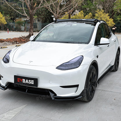 Tesla Model Y Rear Bumper Lip Wing Diffuser Replacement Splitter Spoiler ABS Body Kit Black Warrior Style