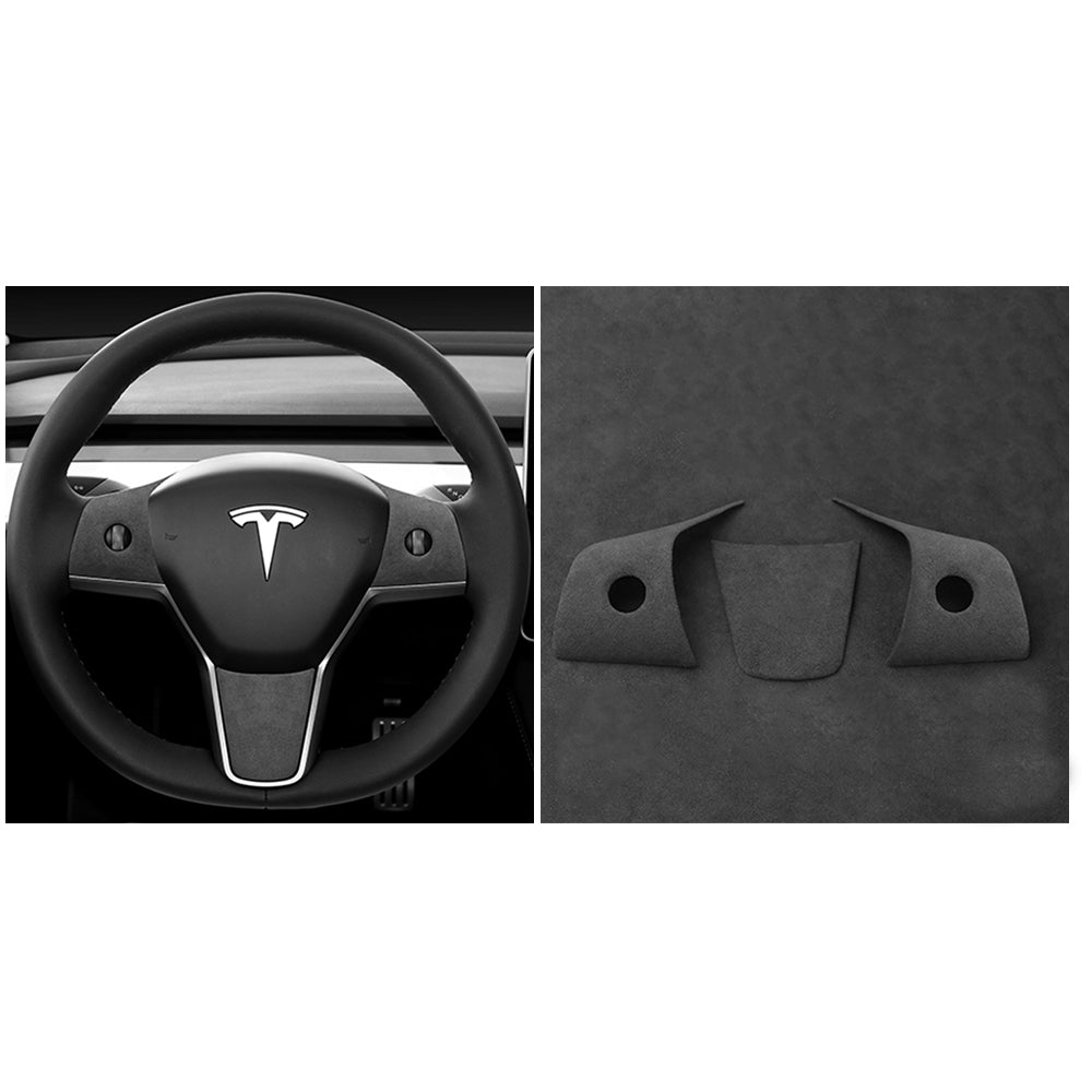 Tesla Model 3 Y Alcantara Suede Cover Set Center Console Armest Dashboard Suede Cover Wrap