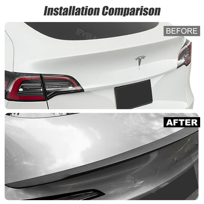 Tesla Model Y Spoiler Wing Dry Real Carbon Fiber OEM Style Inspired By Model 3 Performance Rear Splitter