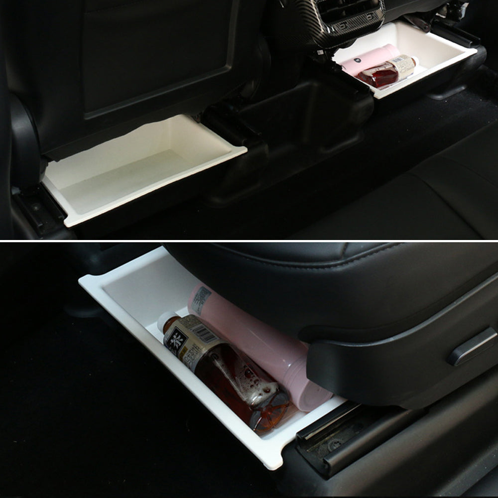 New EVBASE Model Y X Underseat Storage Box Organizer Tesla Hidden Tray -  EVBASE-Premium EV&Tesla Accessories