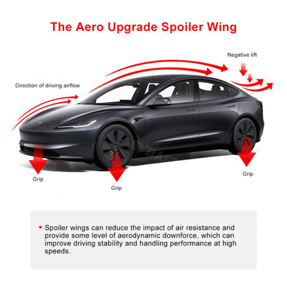 Tesla Model 3 Highland Spoiler Wing Performance OEM Style ABS Rear Trunk Lid Splitter