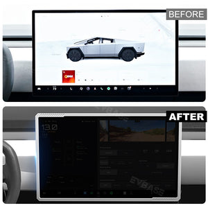 Tesla Cybertruck Center Console Screen Protection Cover Silicone Overlay Display Back Protector Cap