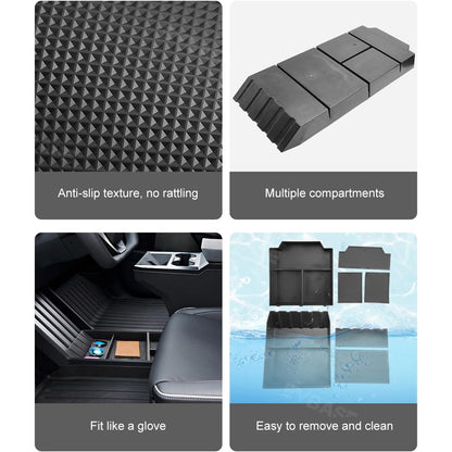 Tesla Cybertruck Lower Center Console Organizer Tray ABS Storage Box