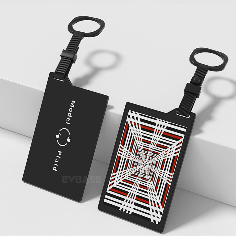 Cybertruck Style Key Card holder for Model 3/Y/X/S Inspired by Cybertruck Plaid Style