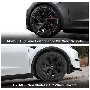 New Tesla Model Y 19" Gemini Wheel Covers Hubcaps Inspired By Model 3 Performance Wheel Caps Rim Protector 4PCS