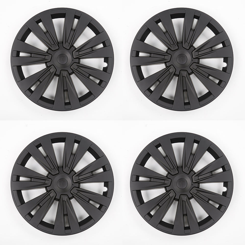 EVBASE Tesla Model Y Turbine Wheel Covers 19 inch Sport Model X Version Wheel Cap 4PCS Matte