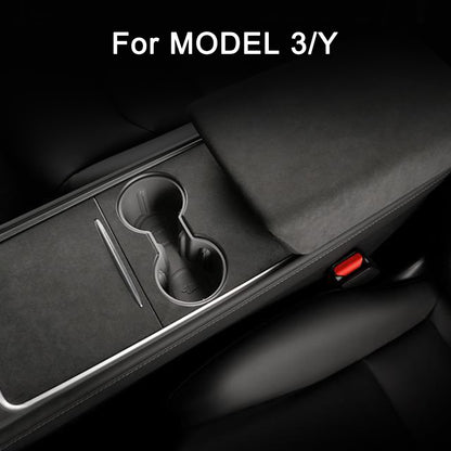 Tesla Model 3 Y Alcantara Suede Cover Set Center Console Armest Dashboard Suede Cover Wrap