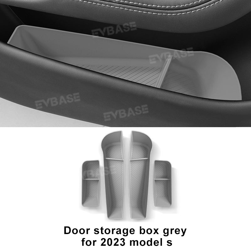 Tesla Model 3 Y X S Door Storage Box TPE Organizer Tray Waterproof Door Side Protector