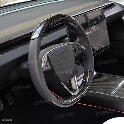 Tesla Model Y Juinper Real Carbon Fiber Upgrade Kit Full Interior Protection Cover Trim Overlay