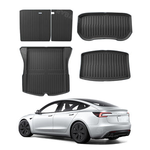 Floor Mats for Tesla Model 3 Highland All-Weather Tesla Floor Mats Front Rear Model 3 Highland Interior Accessories