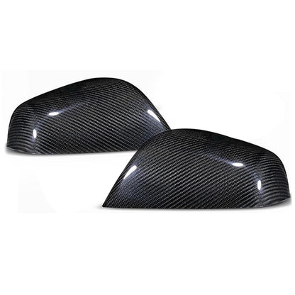 EVBASE Tesla Model X S Real Carbon Fiber Side Mirror Cover Anti-Scratch Model X S Exterior Accessories