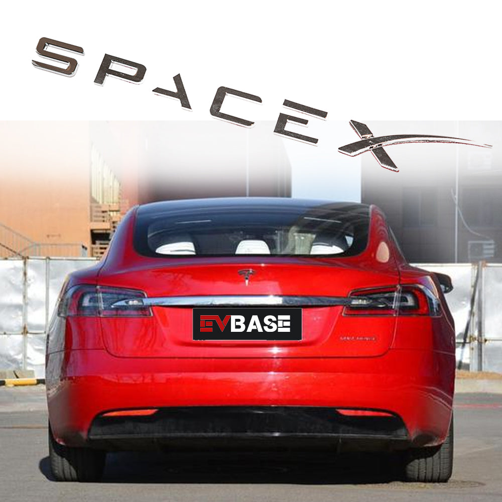 SPACEX Decals 3D Metal Tesla Emblem Sticker Tesla LOGO Cover for Model 3 Y X S Accessories