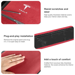Alcantara Wrap Kit Steering Wheel Dash Cover For Tesla Model 3 Highland Interior Accessories